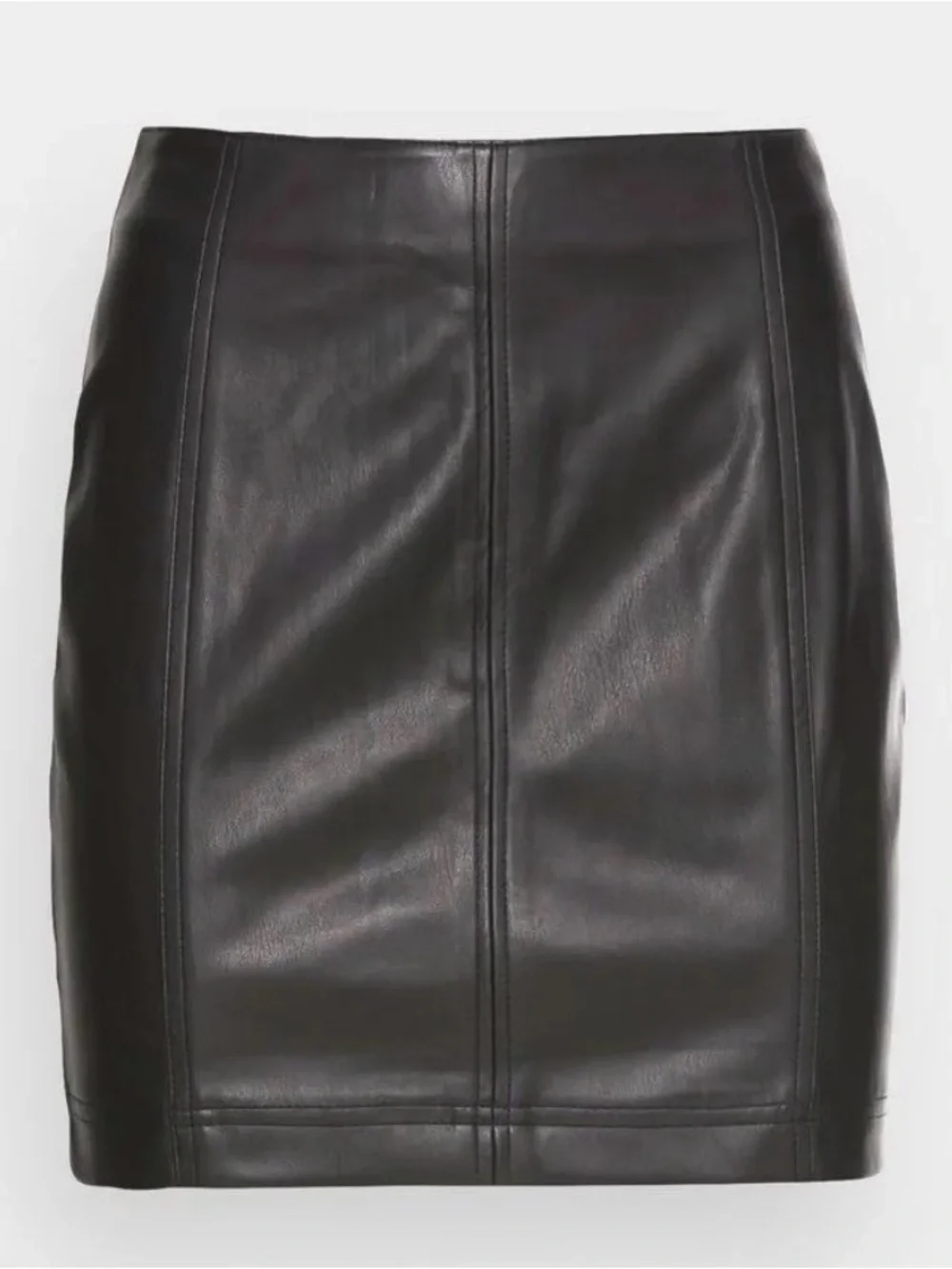 Free People Black Faux Leather Panel Mini Skirt